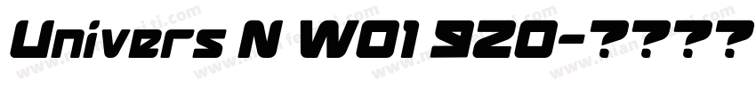 Univers N W01 920字体转换